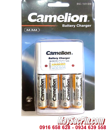 Camelion BC-1010B _Bộ sạc pin BC-1010B kèm 4 pin sạc Camelion NH-A2700LBP2 (AA2700mAh 1.2v)